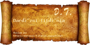 Darázsi Titánia névjegykártya